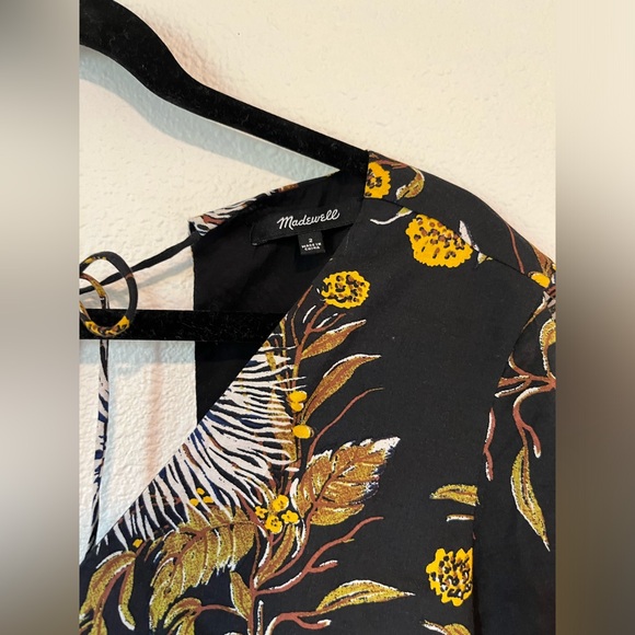 Madewell Open-Back Mini Dress in Painted Blooms size 2 - Picture 8 of 9